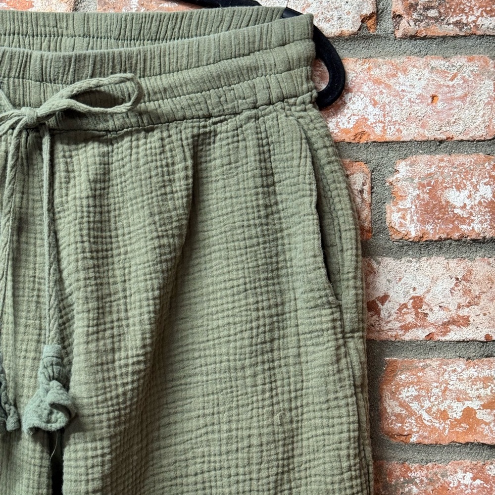 Olive Green Gauze Lounge Pants